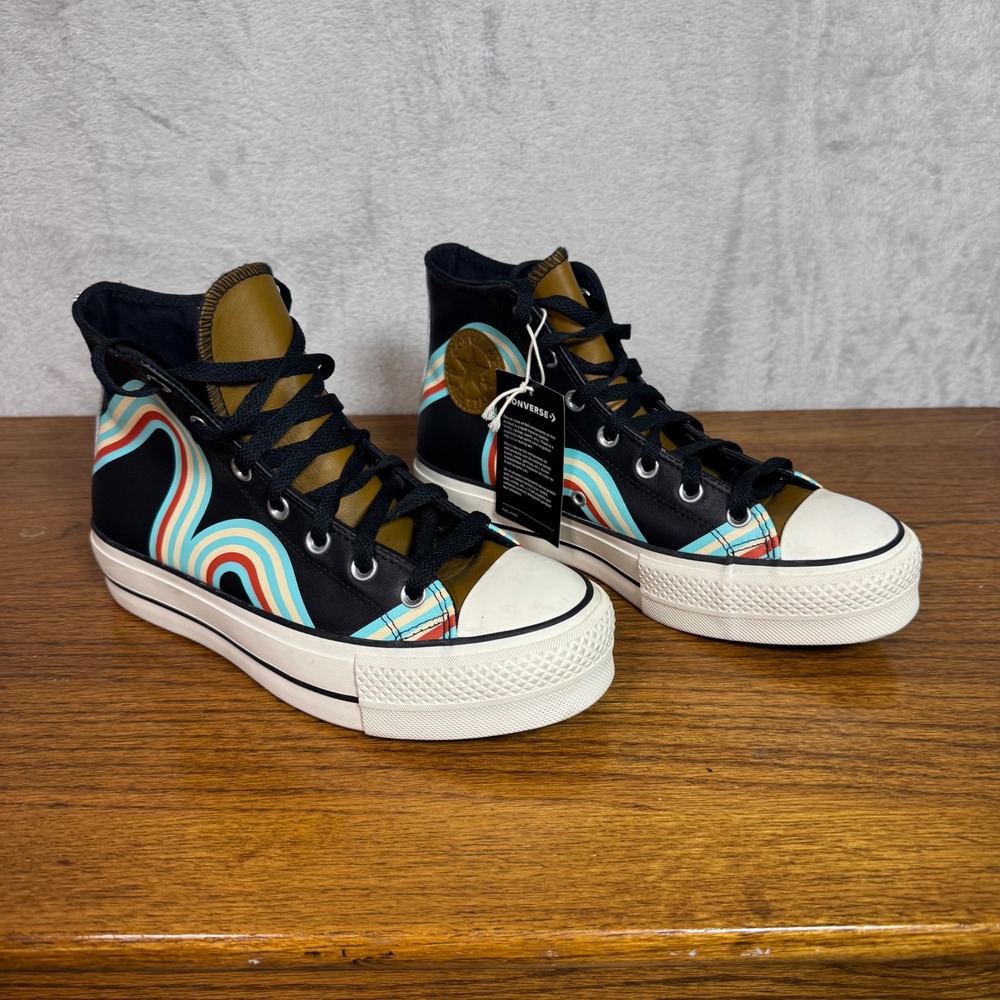 NWT Converse Chuck Taylor All Star Lift Platform High By You Leather W9 M7 Wave